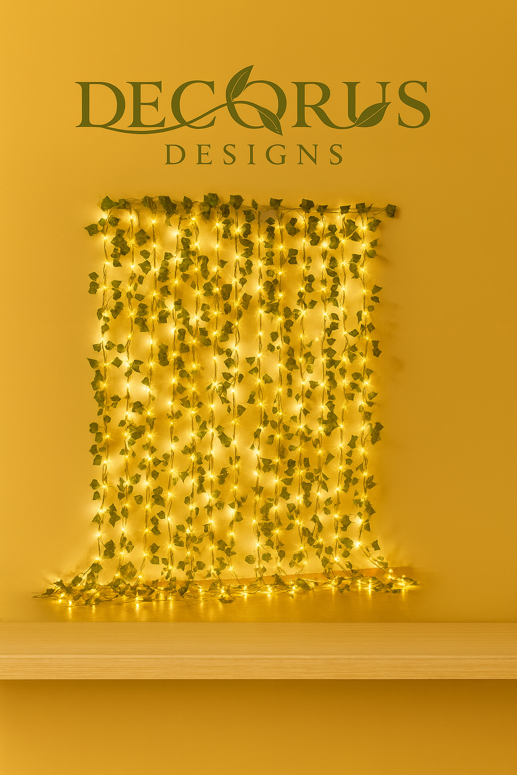 Decorus Luxe Green Leaf Fairy Vine Lights