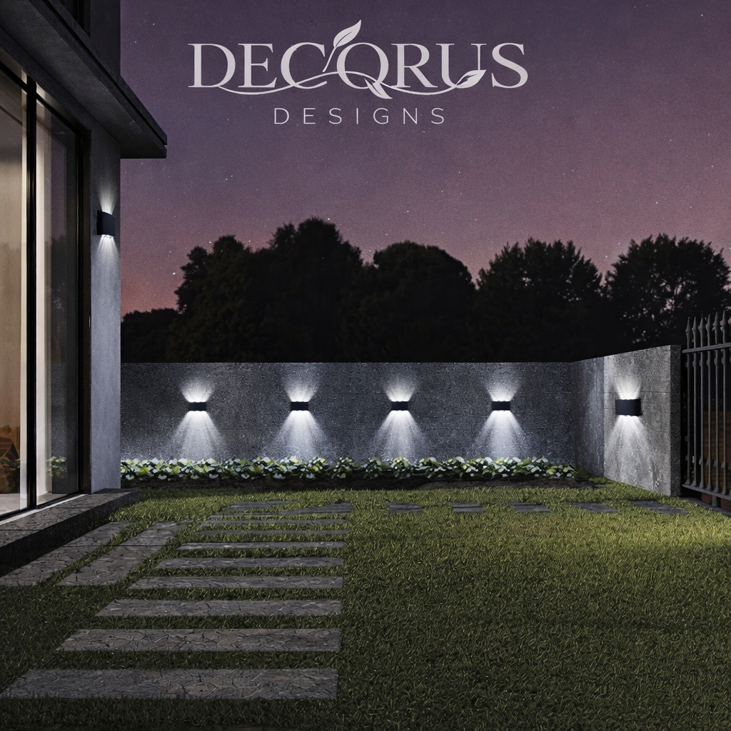 LED Wall Sconces Modern Indoor Outdoor Lamp, White Up Down Wall Mount Lights for Living Room Hallway Bedroom Decor