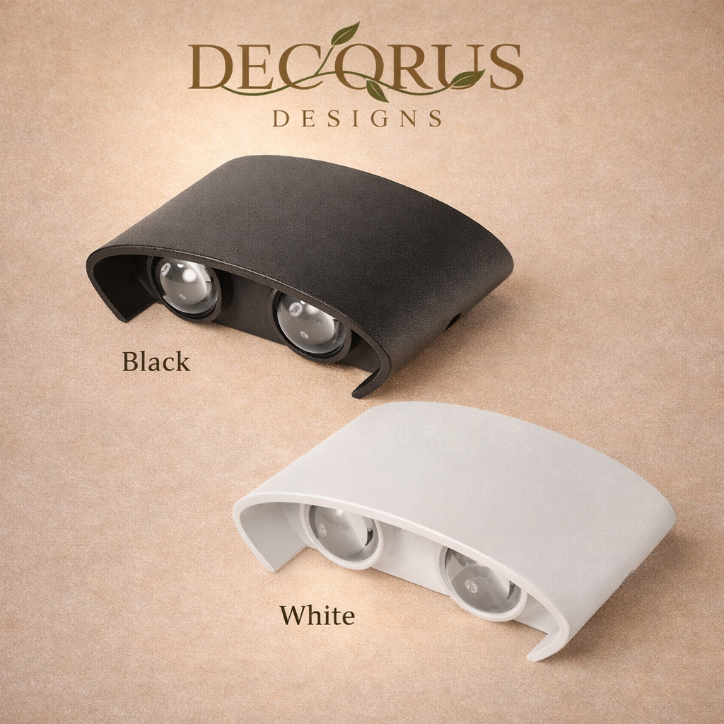 LED Wall Sconces Modern Indoor Outdoor Lamp, White Up Down Wall Mount Lights for Living Room Hallway Bedroom Decor