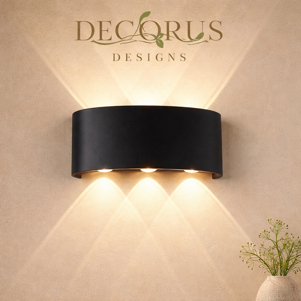 LED Wall Sconces Modern Indoor Outdoor Lamp, White Up Down Wall Mount Lights for Living Room Hallway Bedroom Decor