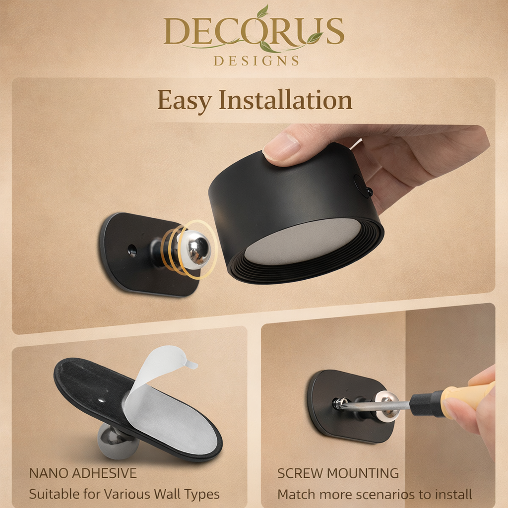 Decorus Wireless LED Wall Sconce