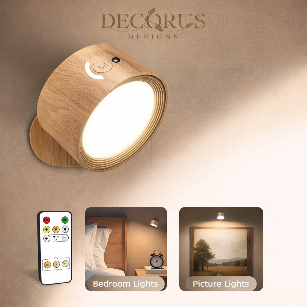 Decorus Wireless LED Wall Sconce