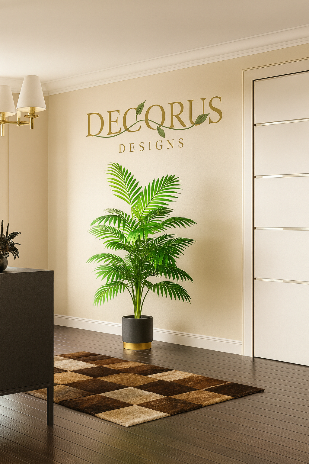 Decorus Palm Tree – Luxury 90–120cm Artificial Tropical Plant for Modern Home & Interior Styling