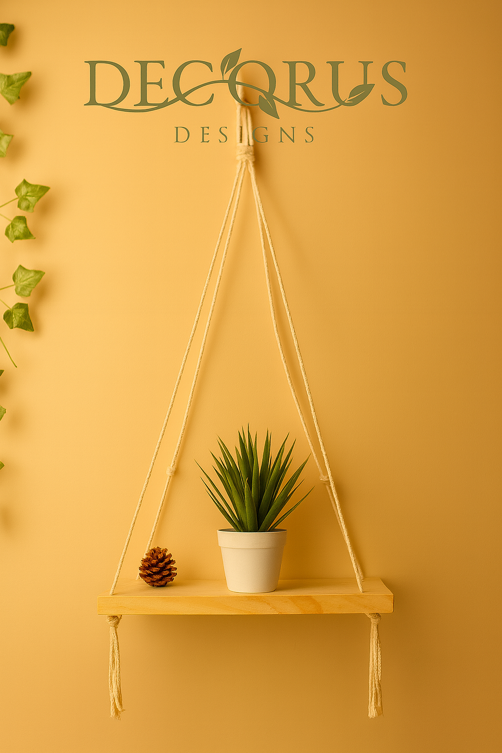 Decorus Designs – Elegant Simulated Potted Plant in Premium Vase