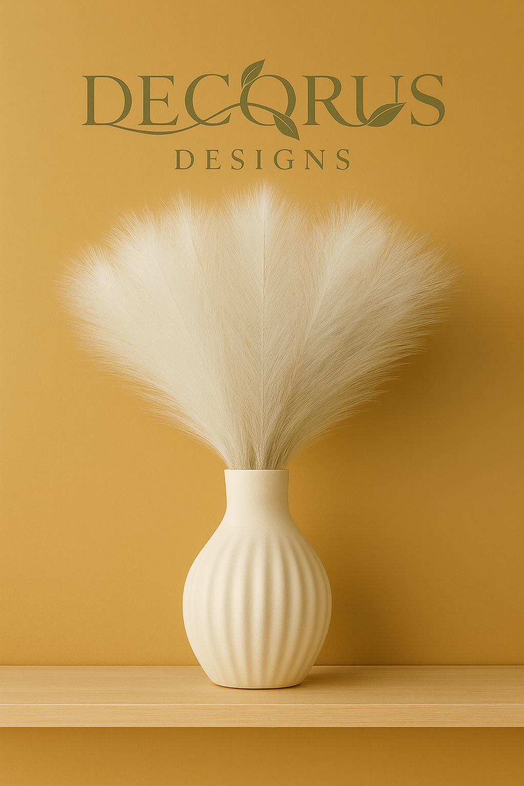 Decorus Designs – 10-Piece Artificial Pampas Grass Bouquet