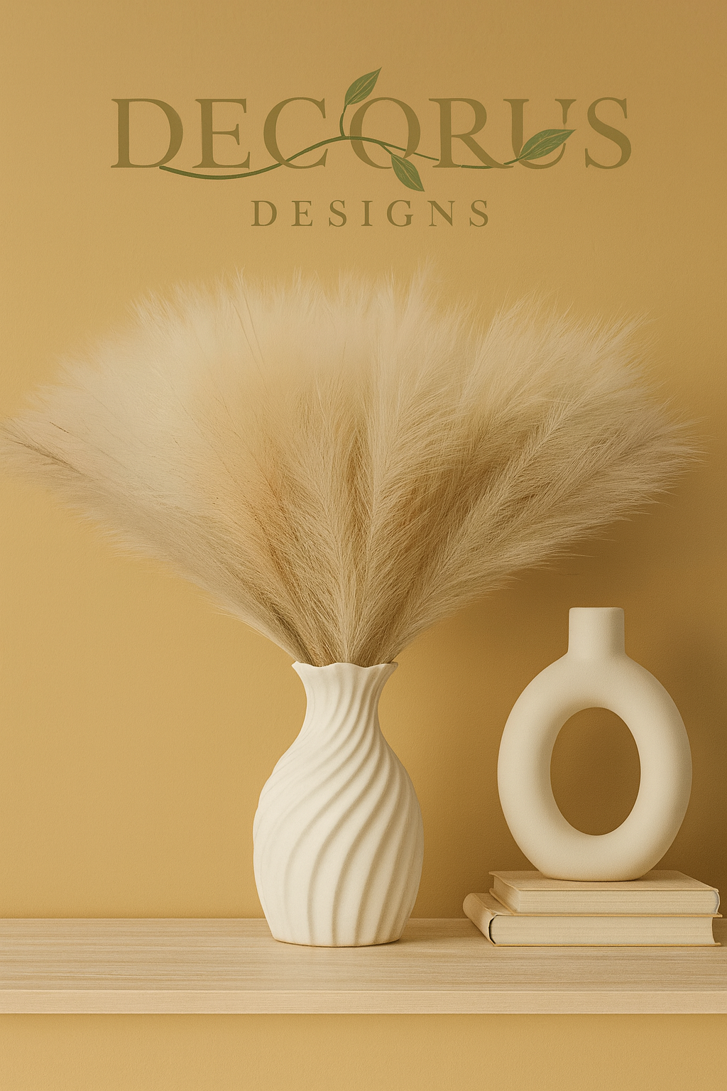 Decorus Designs – 10-Piece Artificial Pampas Grass Bouquet