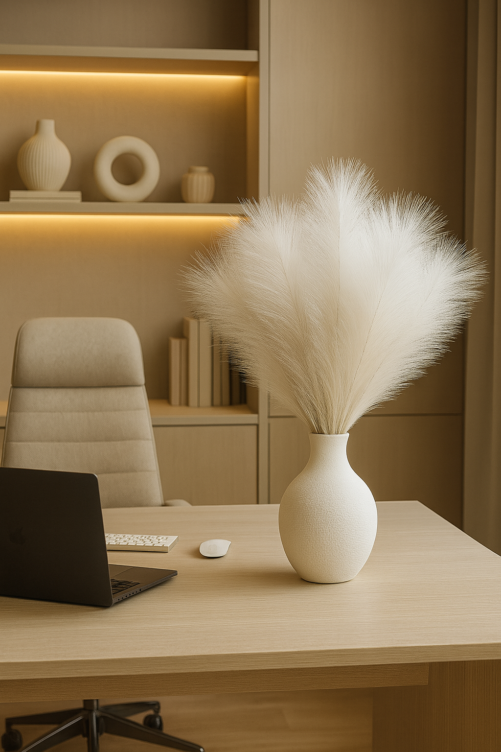 Decorus Designs – 10-Piece Artificial Pampas Grass Bouquet