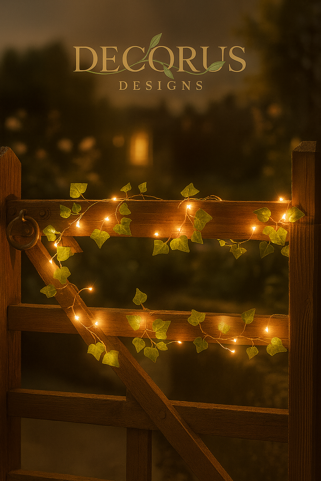 Decorus Luxe Green Leaf Fairy Vine Lights