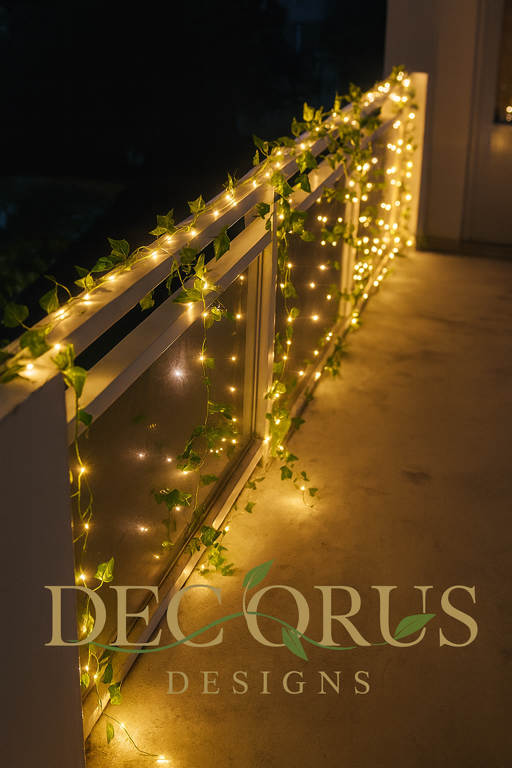 Decorus Luxe Green Leaf Fairy Vine Lights