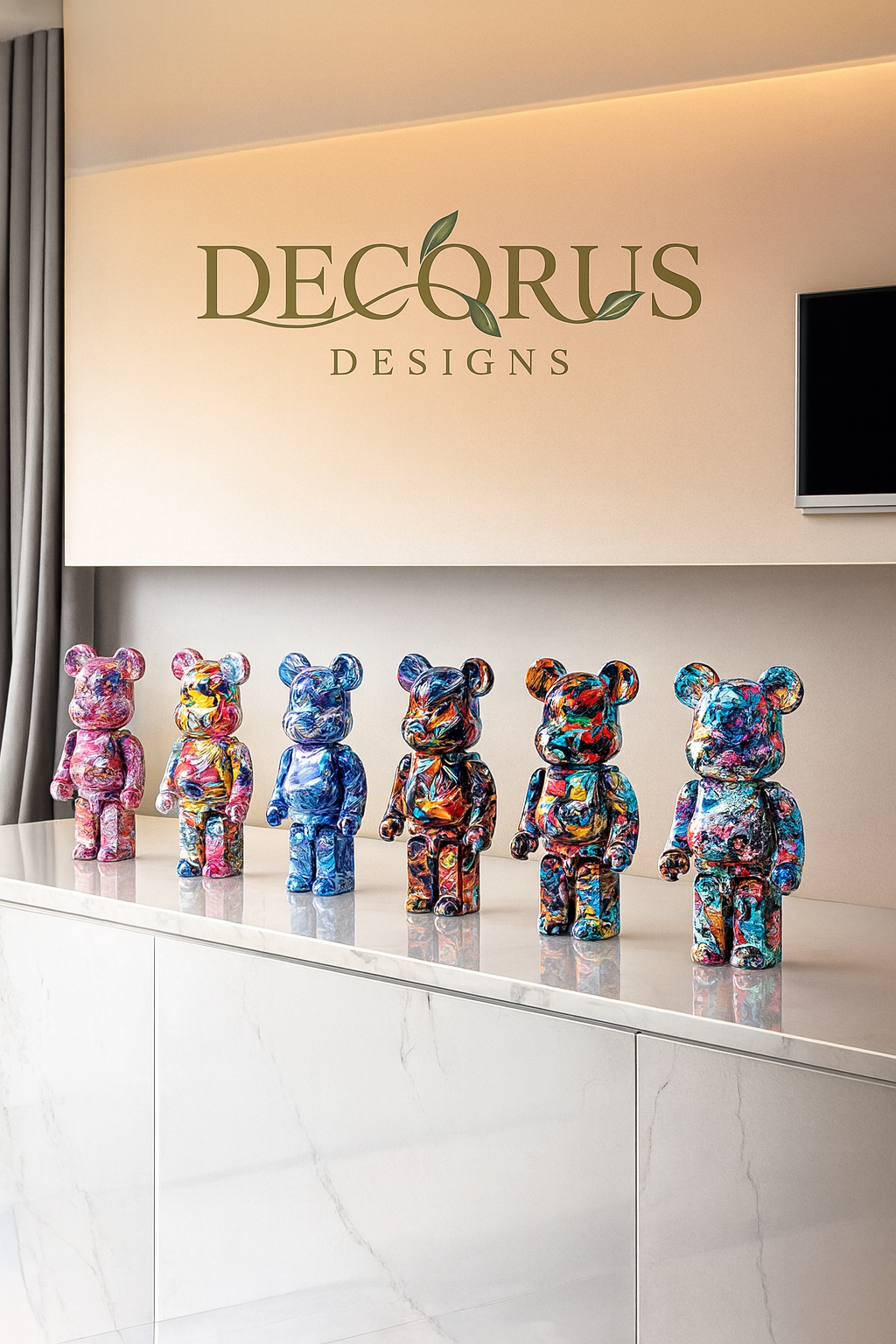Decorus Graffiti Bear Sculpture