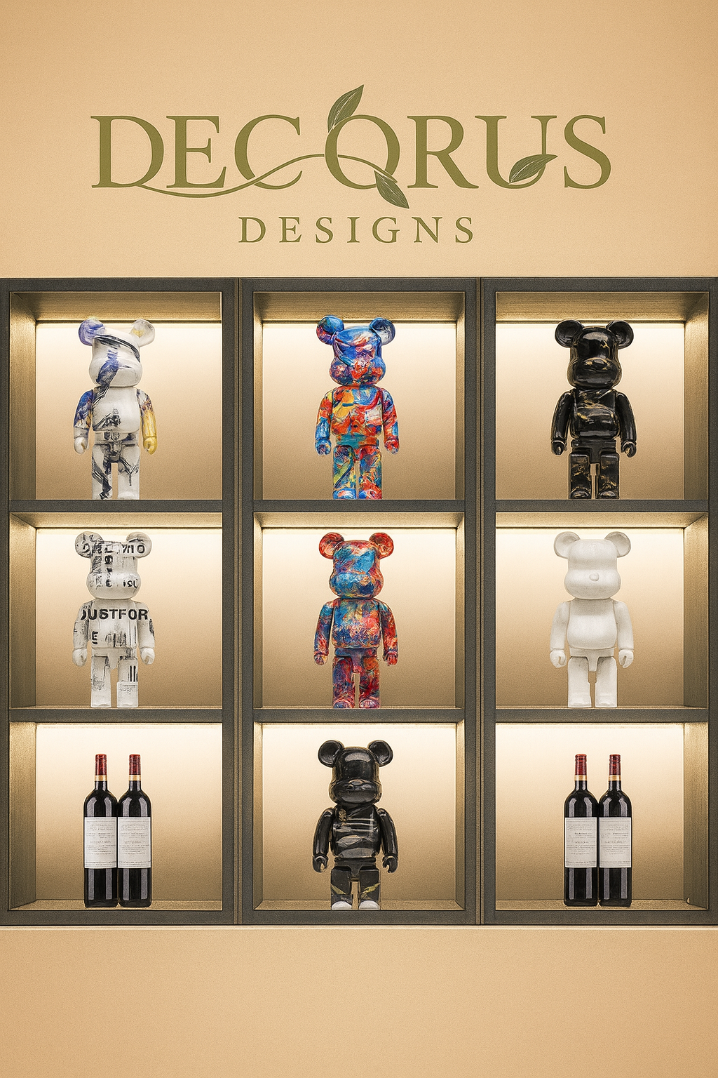 Decorus Graffiti Bear Sculpture