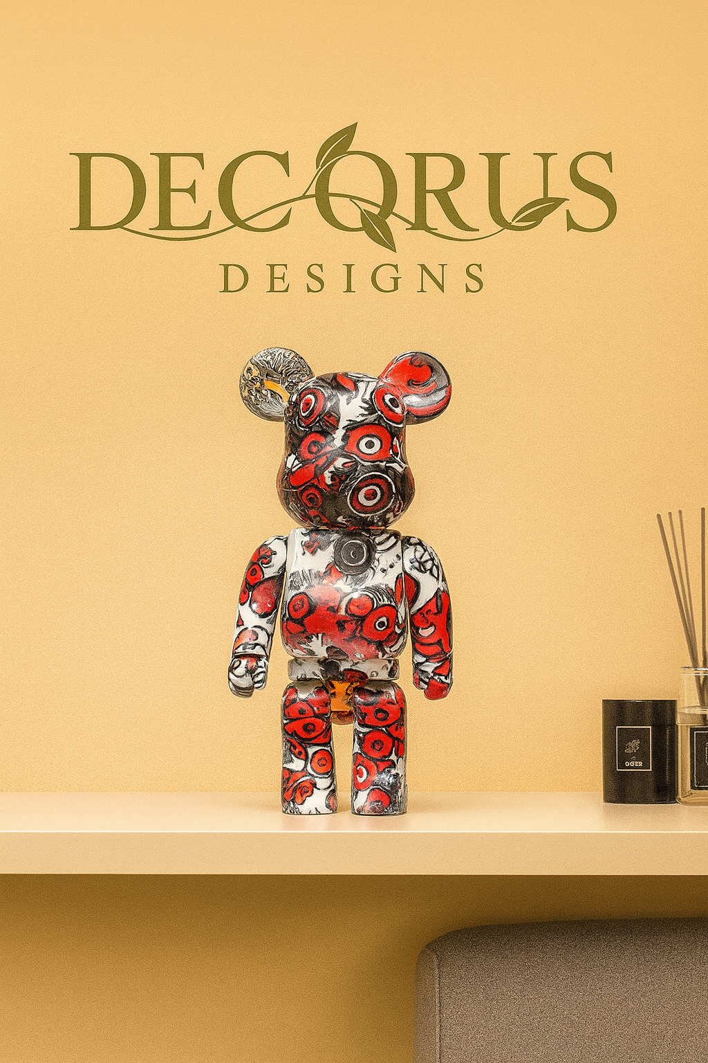 Decorus Graffiti Bear Sculpture