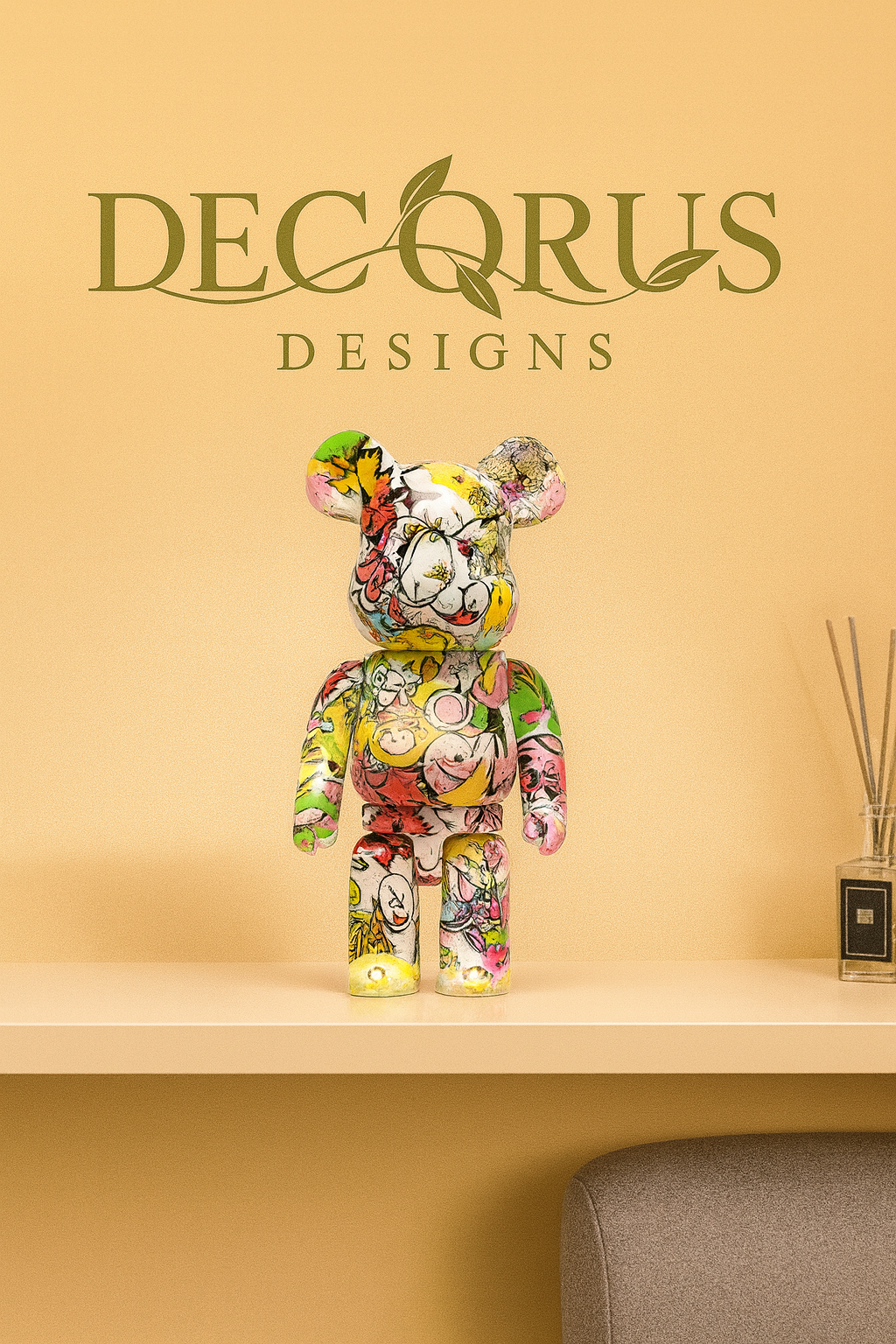 Decorus Graffiti Bear Sculpture
