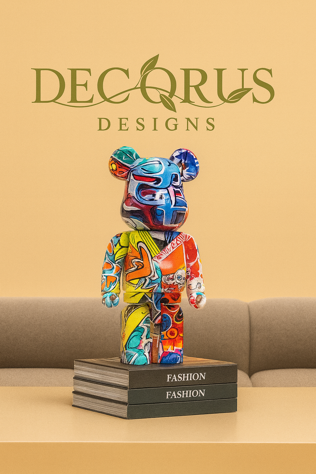 Decorus Graffiti Bear Sculpture