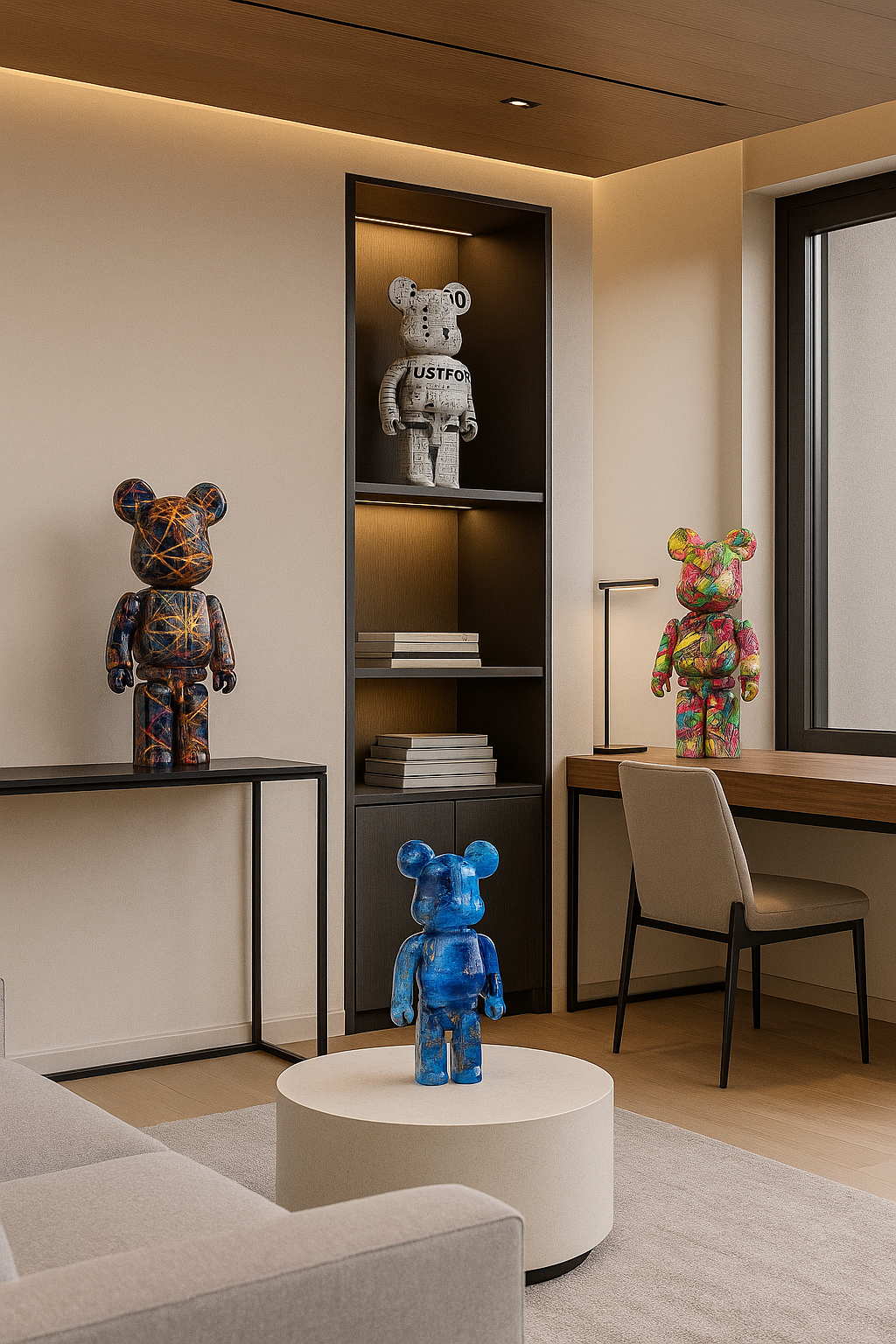 Decorus Graffiti Bear Sculpture