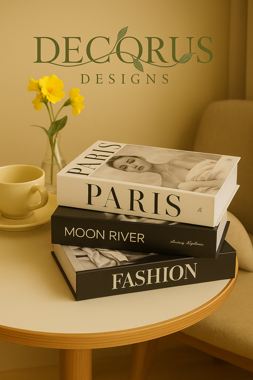 Decorus  3-Piece Luxury Decorative Faux Book Set