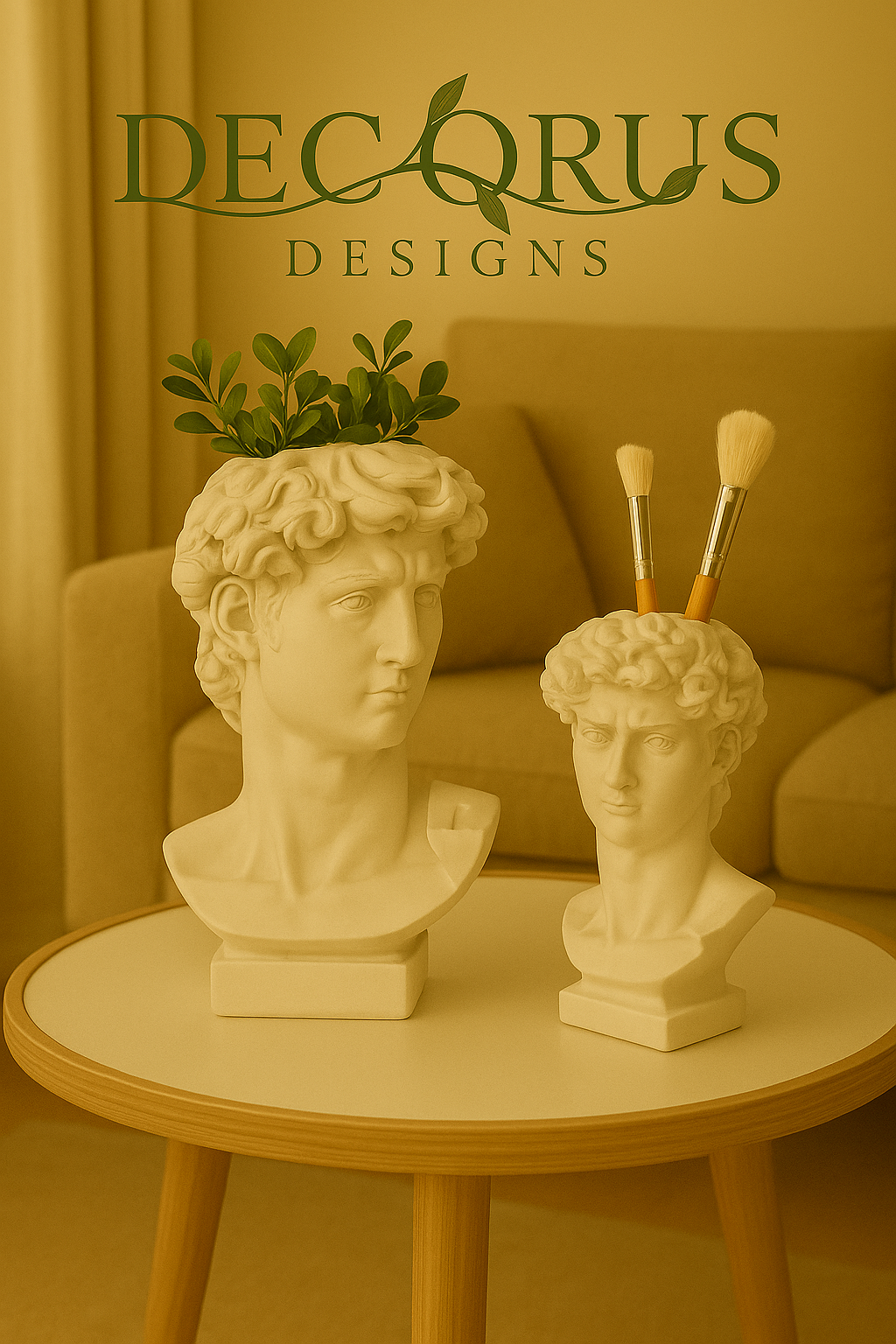 Decorus Nordic David Sculpture Vase & Storage Accent