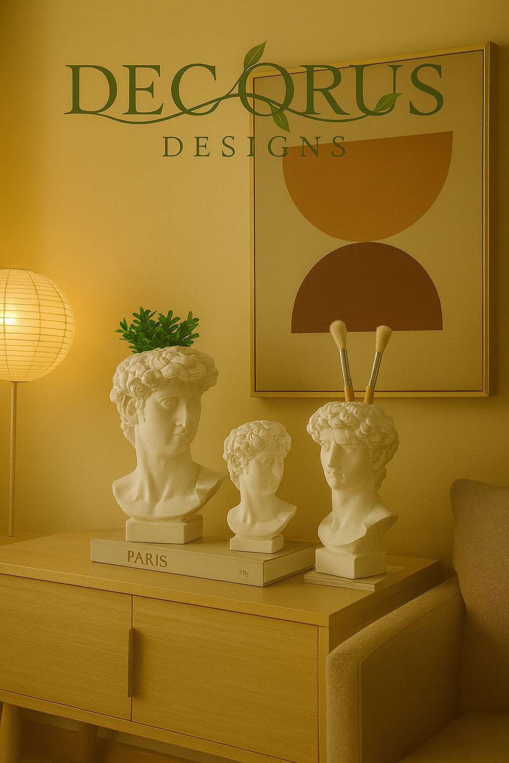 Decorus Nordic David Sculpture Vase & Storage Accent