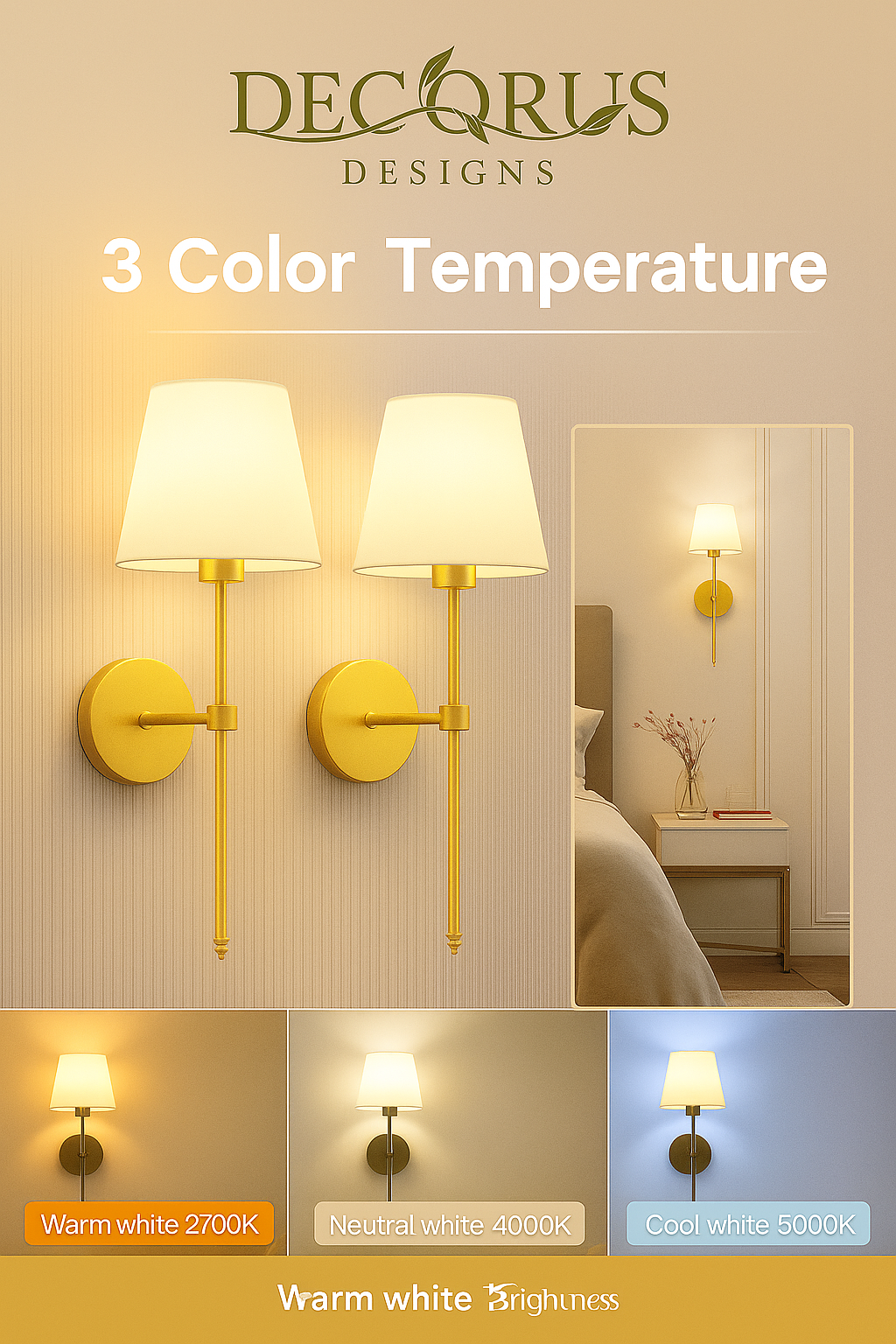 Decorus Wall Lamp with Remote Control