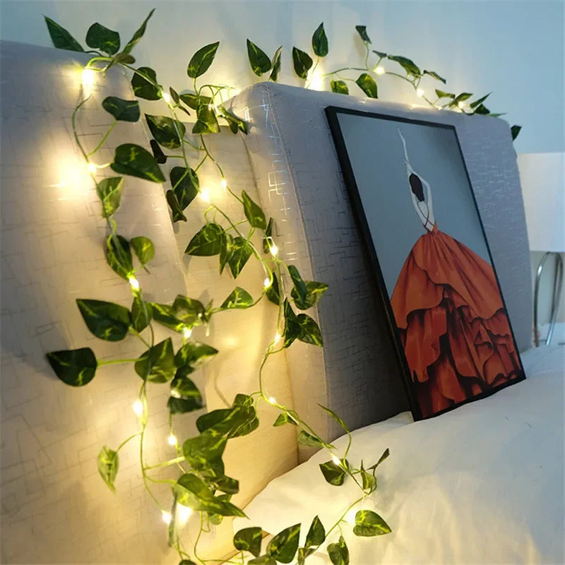 Decorus Luxe Green Leaf Fairy Vine Lights