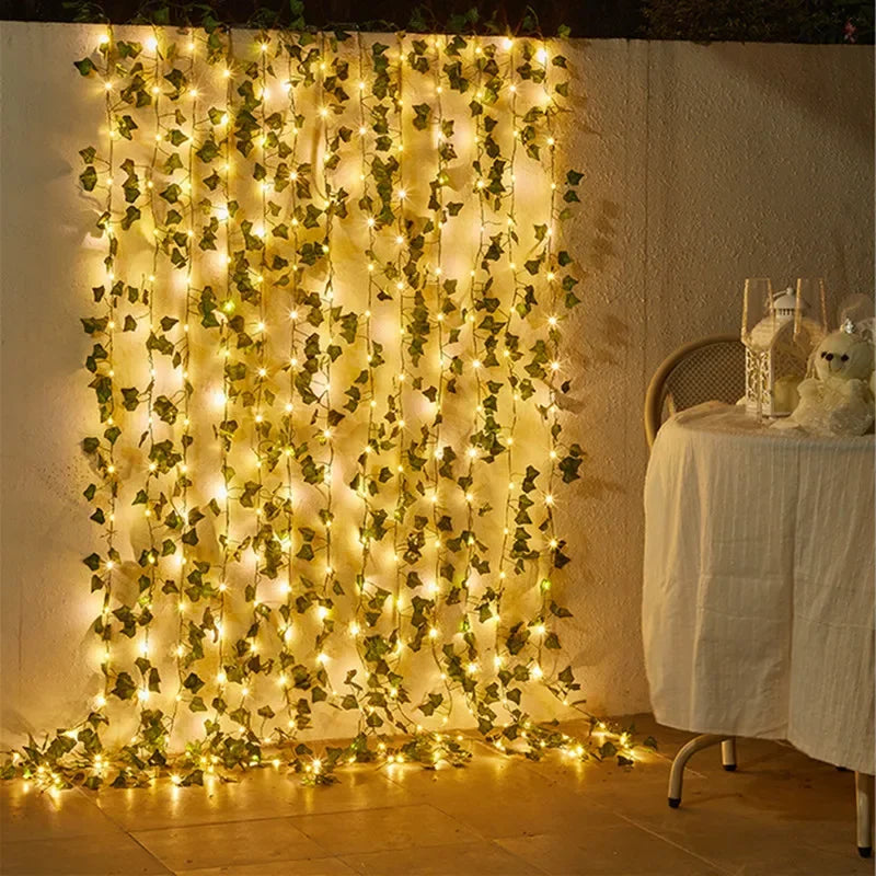 Decorus Luxe Green Leaf Fairy Vine Lights