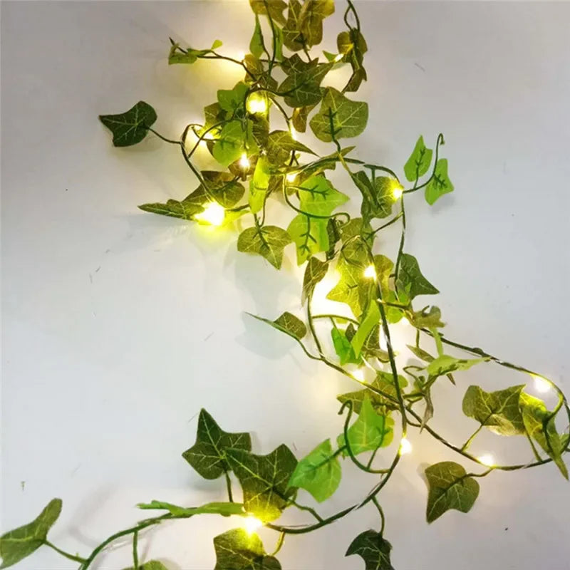 Decorus Luxe Green Leaf Fairy Vine Lights