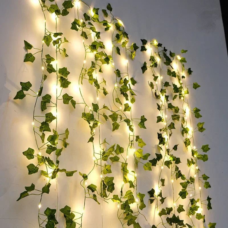 Decorus Luxe Green Leaf Fairy Vine Lights