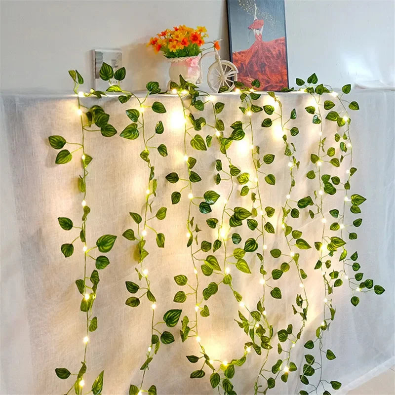 Decorus Luxe Green Leaf Fairy Vine Lights